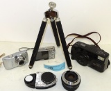 LOT OF CAMERAS & ACCESORIES