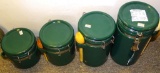 WINESOME GREEN 4PC CANNISTER SET