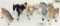 5 VINTAGE MADE IN JAPAN HORSE FIGURINES 5
