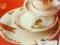 16 PC BOXED POINSETTIA & RIBBONS DINNER WARE 4 DINNER PLATES 4 SALAD PLATES &N4 CUPS & SAUCERS