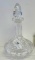 WHEEL CUT CRYSTAL DECANTER 10 1/2