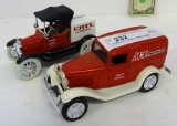 2 DIECAST ADVERTISING BANKS 1918 FORD 1932 FORD 4