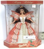 1997 HAPPY HOLIDAYS BARBIE BRUNETTE VERSION IOB IN THE ORIGINAL BOX