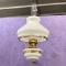 BRASS &  MILK GLASS ADDLAIN WALL LAMP