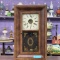 NEW HAVEN OG WEIGHT CLOCK MAHOGANY CASE