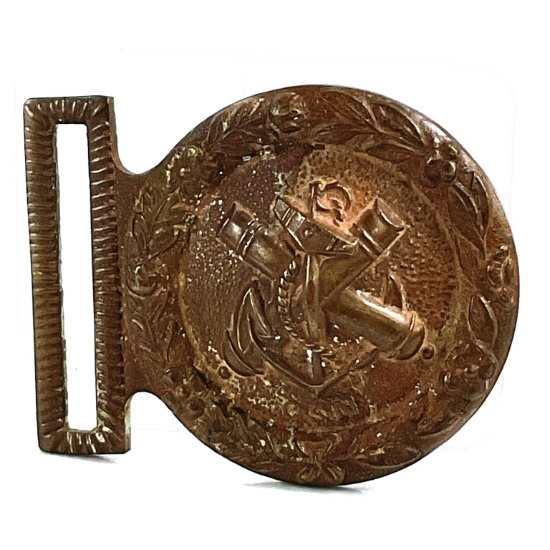 CONFEDERATE STATES NAVY  BELT BUCKLE BRASS/COPRER