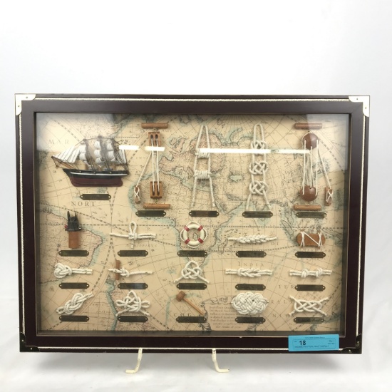 FRAMED NAUTICAL KNOT DISPLAY