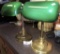 2 GREEN SHADE STUDENT LAMPS