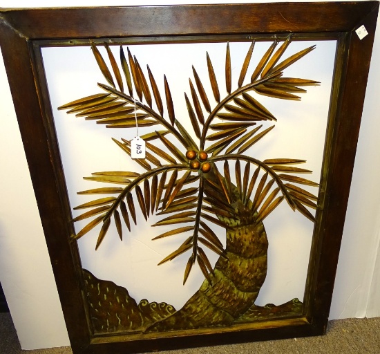 METAL WALL ART PALM TREE
