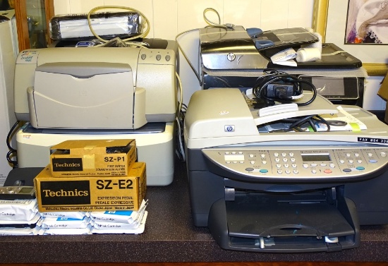 6 PRINTERS WITH 10+ UNOPENED INK CARTRIDGES