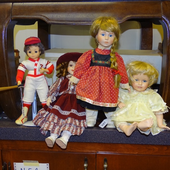 LOT OF 4 DOLLS-SEE PHOTOS