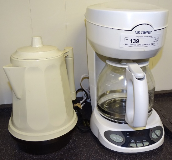 2 MR COFFEE COFFEE MAKERS/ WEST BEND PERCULATOR