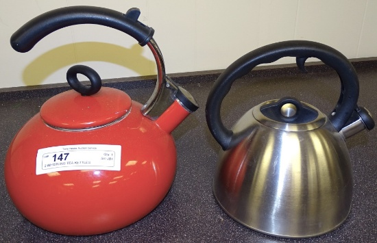 2 WHISTLING TEA KETTLES