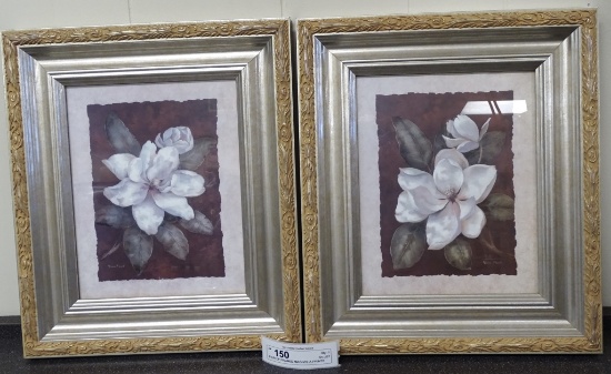 PAIR OF FRAMED MAGNOLIA PRINTS