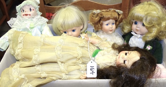 GROUP OF 5 MISC DOLLS-VARIOUS SIZES