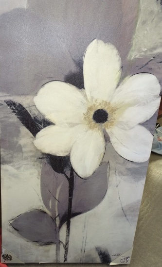 18" X 36" FLOWER ON CANVAS BOARD
