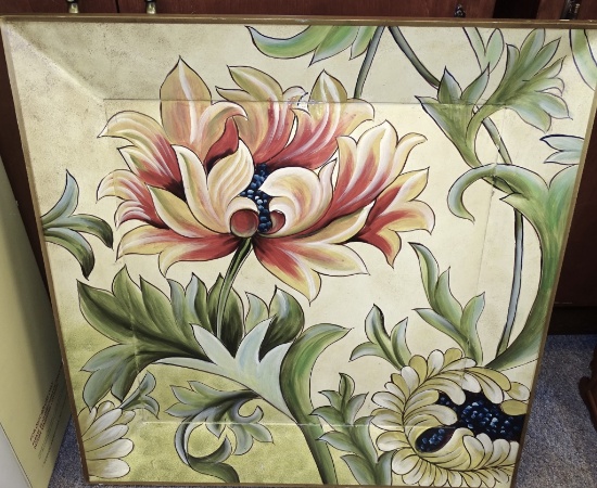 2 DECORATIVE WOOD PANELS VERY COLORFUL 24"X24"