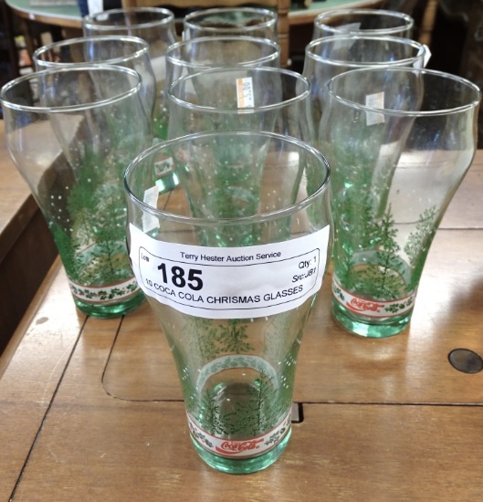 10 COCA COLA CHRISMAS GLASSES