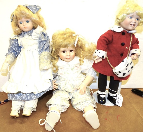 LOT OF 3 MISC DOLLS-VARIOUS SIZES