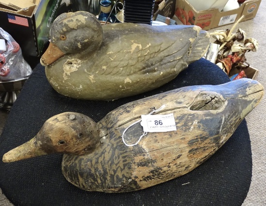 2 VERY OLD DUCK DECOYS-SEE DESC & PICTURES