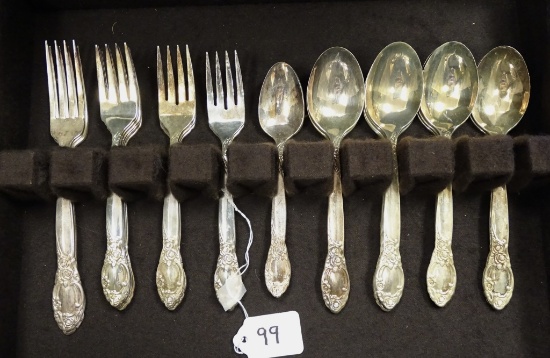 ONEIDA 25PC SILVERPLATE FORKS & SPOONS