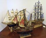 3 WOODEN SHIPS