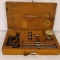 VINTAGE STARETT 196 DIAL TEST INDICATOR W/WOOD BOX