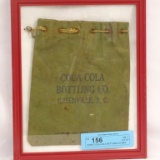 RARE COCA-COLA BOTTLING CO BAG FROM GREENVILLE S.C