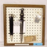 RARE GERMAN SS DAGGER,SHEATH,BELT BUCKLE AND MONEY