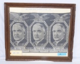 UNCUT 1921 WARREN HARDING FABRIC ADVERTISEMENT