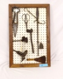 FRAMED GROUP OF MISC TOOLS 17 1/2