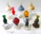 9 VINTAGE MINIATURE KEROSENE LAMP PERFUME BOTTLES