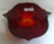VINTAGE AMBERINA 3 FOOTED BOWL