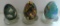 3 HAND PAINTED EGGS