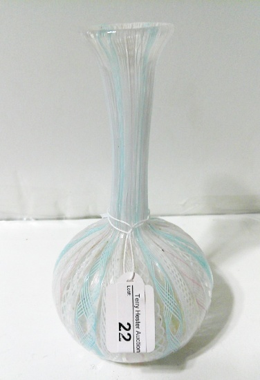 BLOWN THREAD GLASS VASE