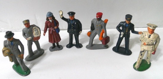 7 VINTAGE LEAD FIGURES