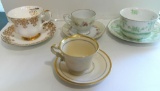 4 CHINA CUPS & SAUCERS