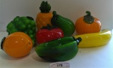 8 PCS OF ARTGLASS FRUIT