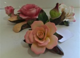 3 PORCELAIN ROSES