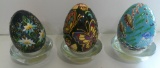 3 HAND PAINTED EGGS
