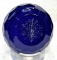 VINTAGE ST. LOUIS PAPERWEIGHT ETCHED FLOWERS