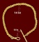 14 KT YELLOW GOLD POCKET WATCH CHAIN WITH T-BAR**