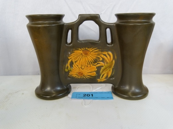 ROSEVILLE ROSECRAFT PANEL #49 DOUBLE BUD VASE