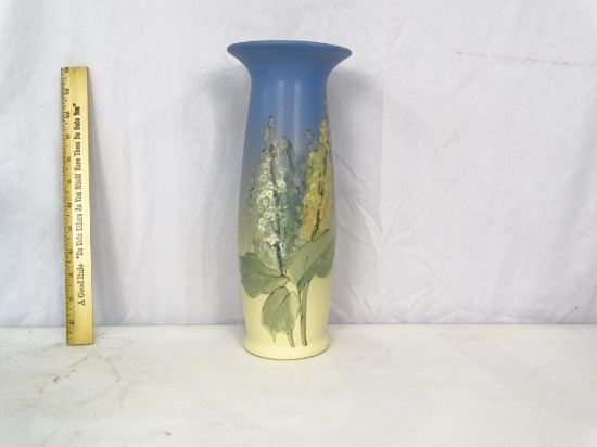 WELLER "HUDSON" 12 INCH VASE SIGNED BY McLAUGHLIN