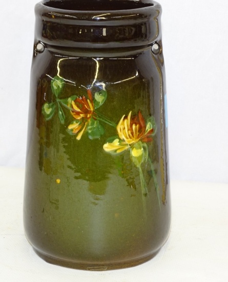 McCOY LOY  NEL ART POTTERY VASE DOUBLE HANDEL 1905