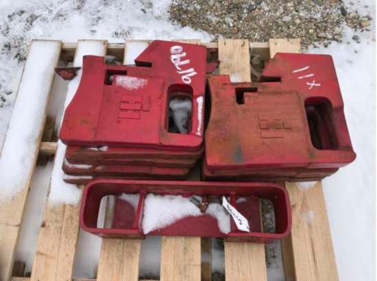 91790- IH 100# FRONT WEIGHTS w/BRACKET (11)