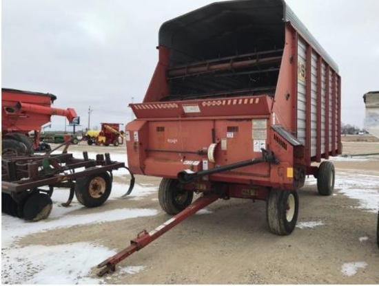 92589- H&S 7+4 SILAGE WAGON ON H&S 2 AXLE RUNNING GEAR