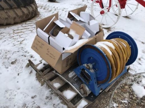 92604- MISC. PALLET OF PARTS, LIGHTS/HOSE REEL