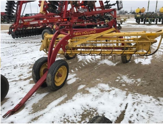 92613- NEW HOLLAND 256 HAYRAKE, DOLLY WHEEL, STEEL TEETH