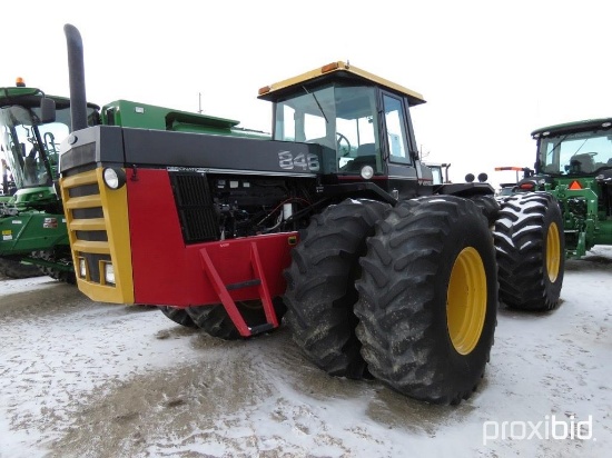92651- VERSATILE 846 4WD TRACTOR, CAH, CUMMINS MOTOR, 3PT, PTO, 4 HYDRAULIC, POWER SHIFT, 6297 HRS